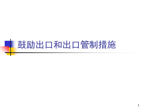 鼓励出口和出口管制措施-PPT课件