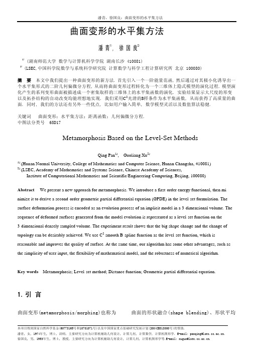曲面变形的水平集方法