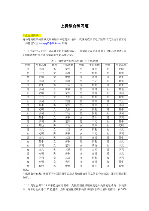 上机综合练习