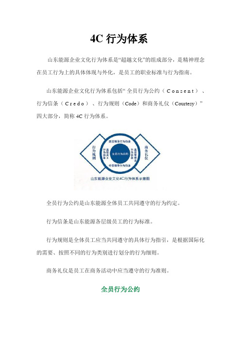 山东能源4C行为体系