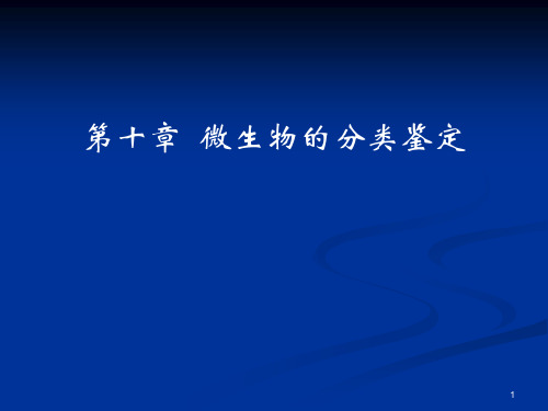 10章微生物的分类鉴定