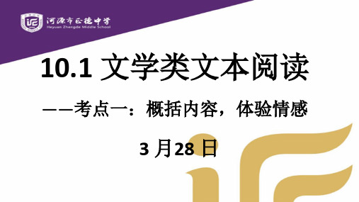 101《文学类文本阅读考点一》-广东省河源市正德中学人教版九年级语文下册复习课件(共23张PPT)