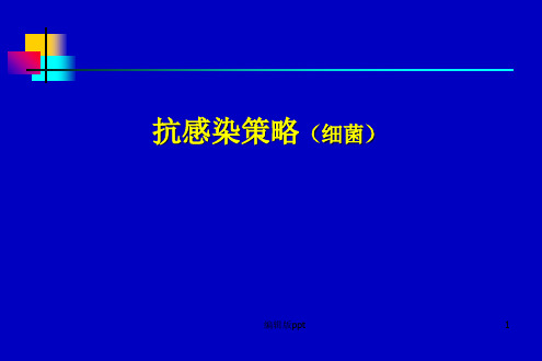 抗感染策略PPT课件