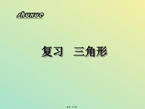 江苏省昆山市兵希中学八年级数学上册  全等三角形复习课件 苏科版(与“外角”相关文档)共14张PPT