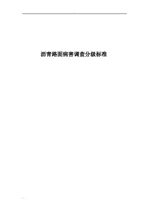 沥青路面病害分类标准