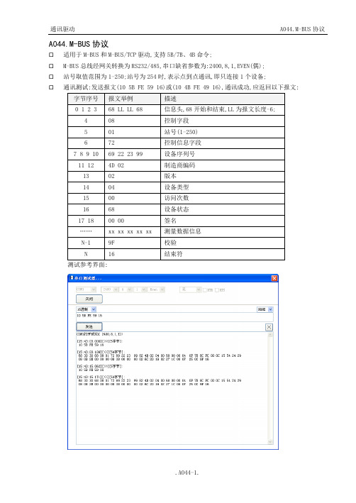 A044.M-BUS协议