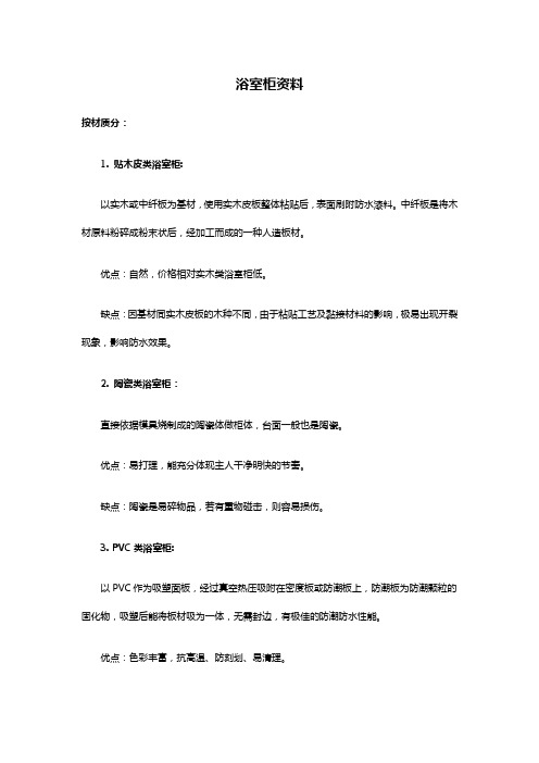 浴室柜资料
