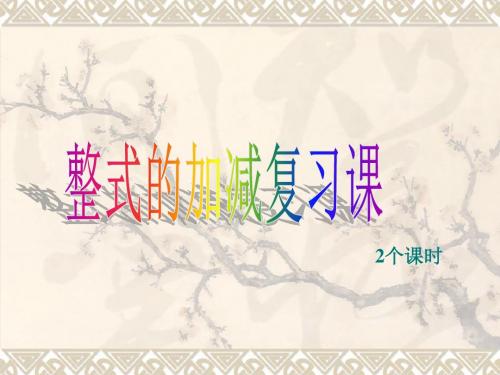 华师大版整式的加减复习课件