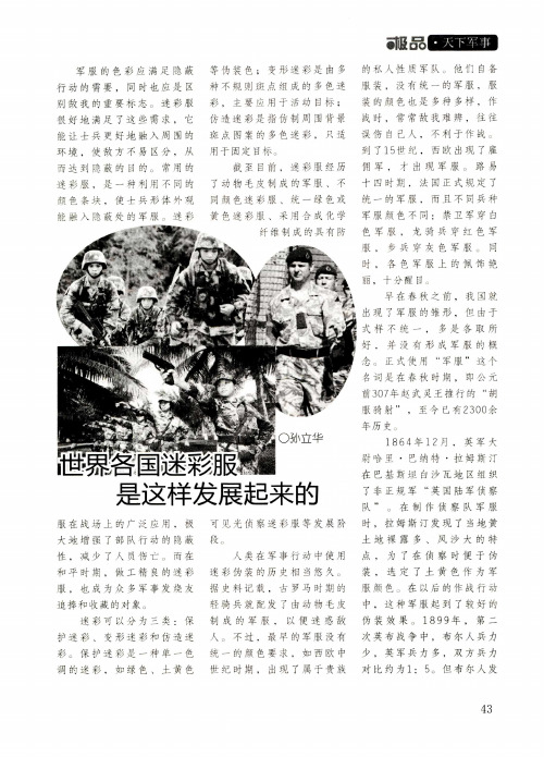 世界各国迷彩服是这样发展起来的