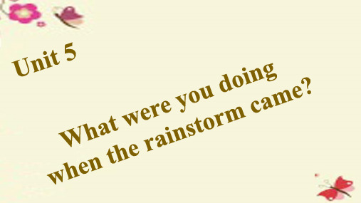2016春八年级英语下册 Unit 5 What were you doing when the rainstorm came Section A(1a-2d)课件祥解