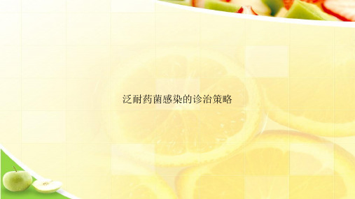 泛耐药菌感染的诊治策略演示文档
