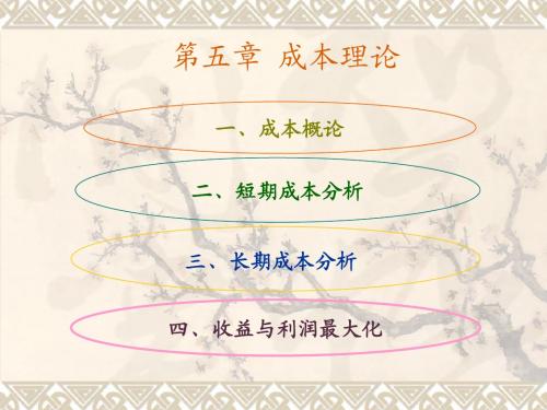 第 五章   成 本 与 收 益