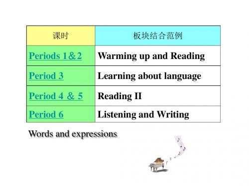 河北省新乐市第一中学高中英语必修2课件：Unit 5 Music[单元课件]