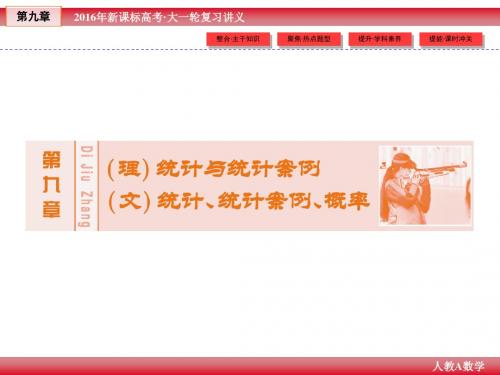 2016年《创新教程》高考数学(理科)大一轮(人教A新课标)精讲课件：第9章 第1节 随机抽样