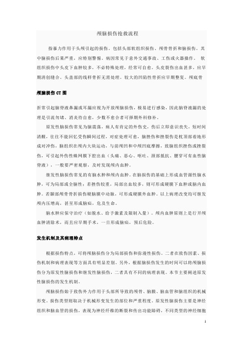 颅脑损伤抢救流程