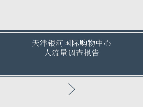 银河广场人流量调查..