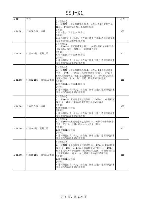 88J-X1 工程标准图集