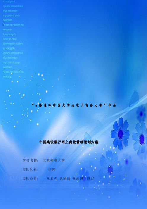 银行网上商城营销方案