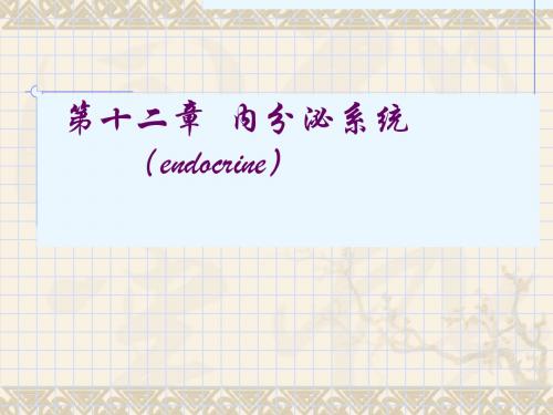 第十一章内分泌系统