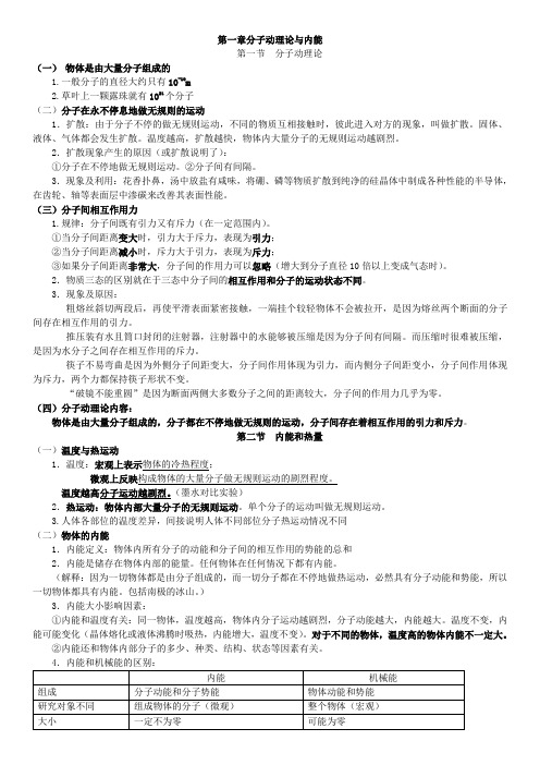 哈尔滨九上一至二章知识点