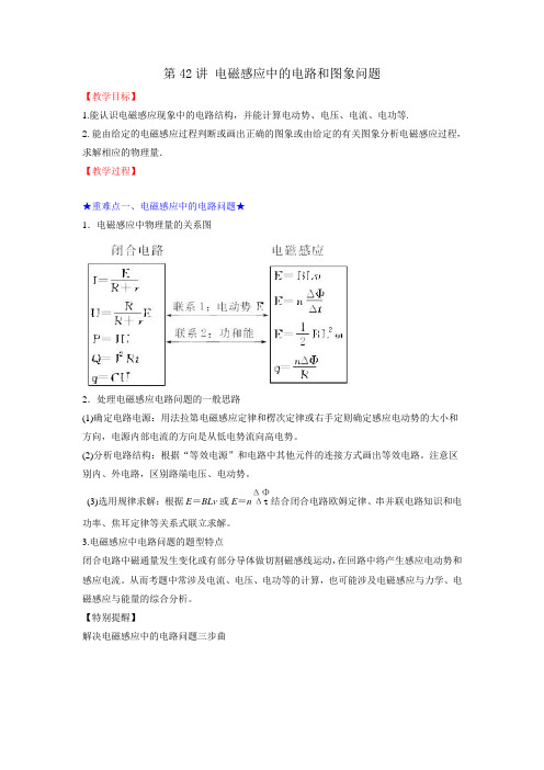 2018届一轮复习人教版电磁感应中的电路和图象问题教案