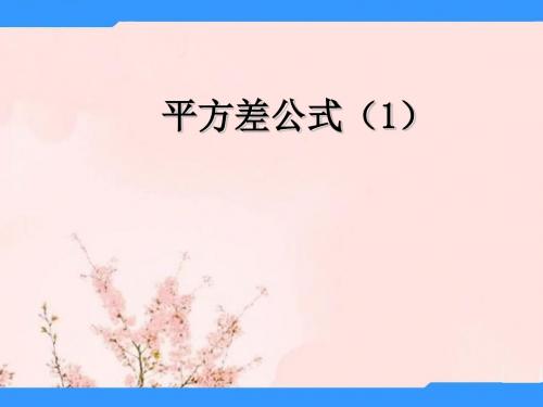 河南省郑州市第九十六中七年级数学《平方差公式(1)》课件