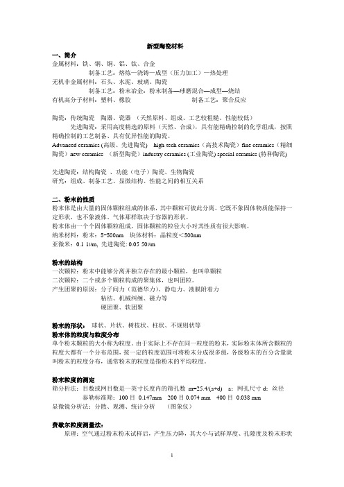 新型陶瓷材料缩