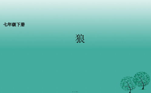 吉林省长市七年级语文下册18狼课件2长版
