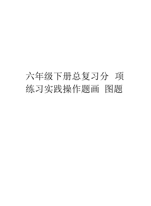 六年级下册总复习分项练习实践操作题画图题资料讲解