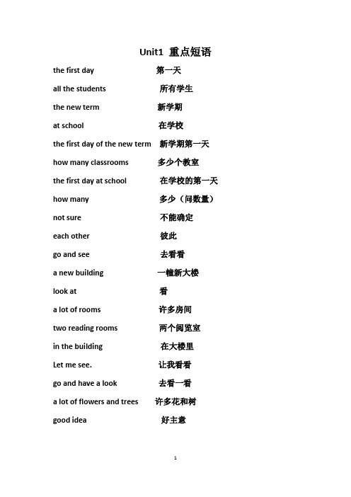 牛津英语5A__Unit1_---9重点短语总结