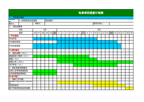 某电商项目进度计划表 