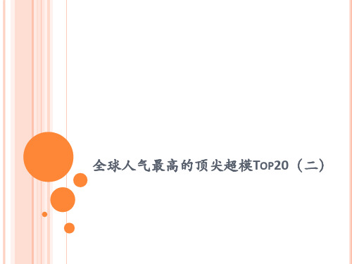 全球人气最高的顶尖超模Top20(二)
