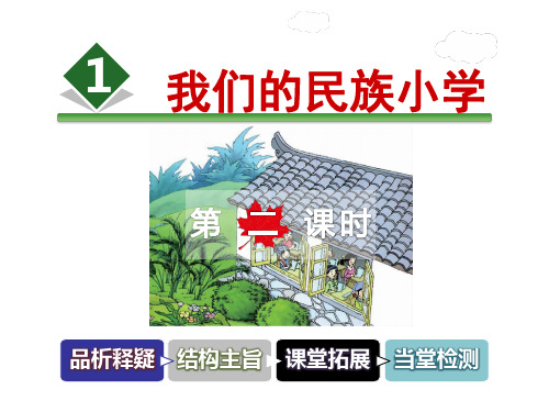 人教新课标三年级语文上册《我们的民族小学》第2课时课件