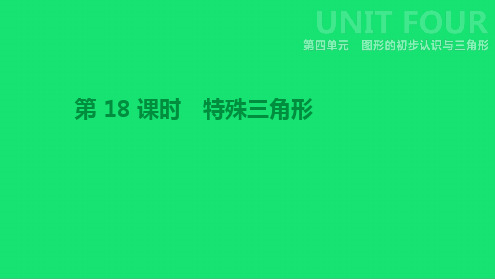 中考数学总复习第四单元图形的初步认识与三角形 特殊三角形课件