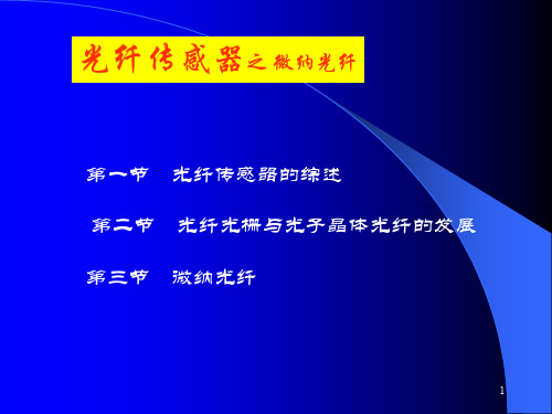 光纤传感器综述之微纳光纤