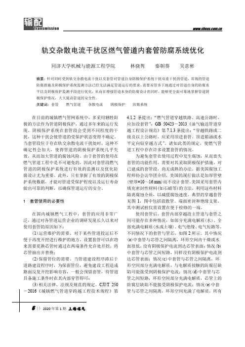 轨交杂散电流干扰区燃气管道内套管防腐系统优化