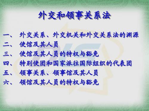 外交和领事关系法