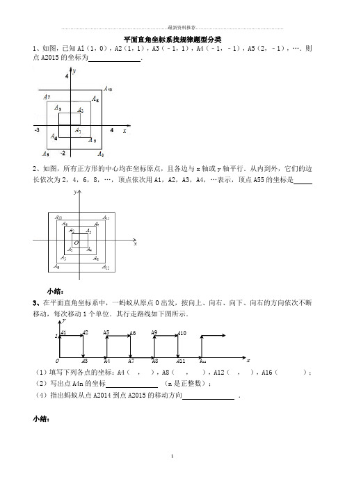 平面直角坐标系找规律题型精编版
