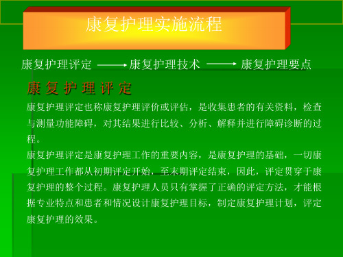 康复护理评定的方法与过程