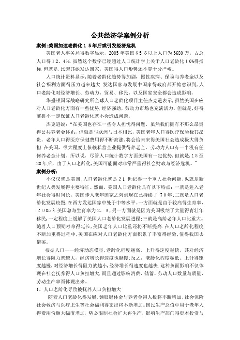 公共经济学案例分析