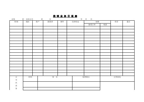 推销业务日报表.doc