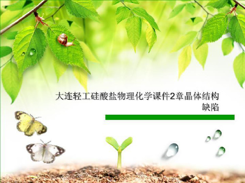 大连轻工硅酸盐物理化学课件2章晶体结构缺陷