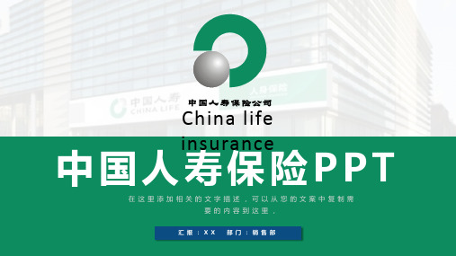 中国人寿保险工作总结汇报计划PPT