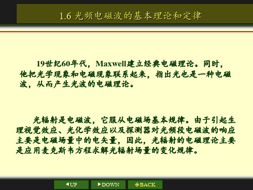 1.6 光频电磁波的基本理论和定律