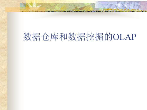CH2数据仓库和数据挖掘的OLAPPPT课件
