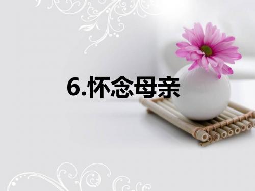 人教版语文六年级上册《怀念母亲》