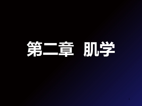 动物解剖学笫二章肌学-PPT课件