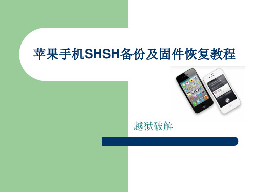 SHSH备份及固件恢复