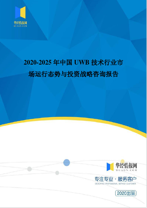 2020-2025年中国UWB技术行业市场运行态势与投资战略咨询报告(目录)