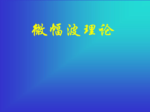 微幅波理论